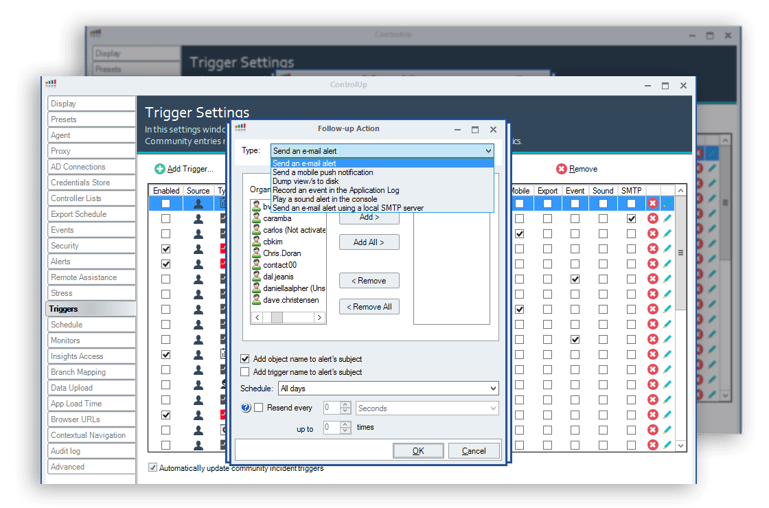 TRIGGERS AND ALERTS