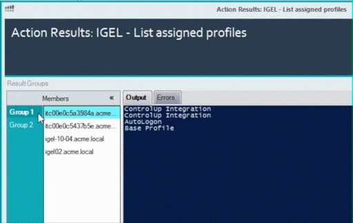 Display all profiles assigned to your IGEL devices