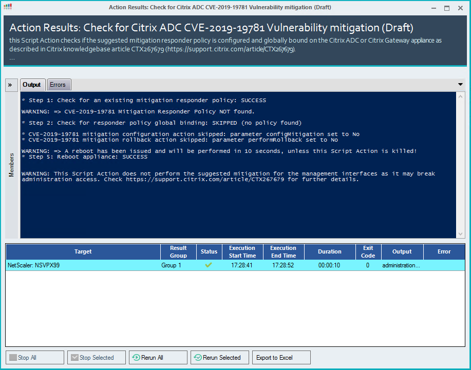 Script Action: NetScaler/Citrix ADC 8