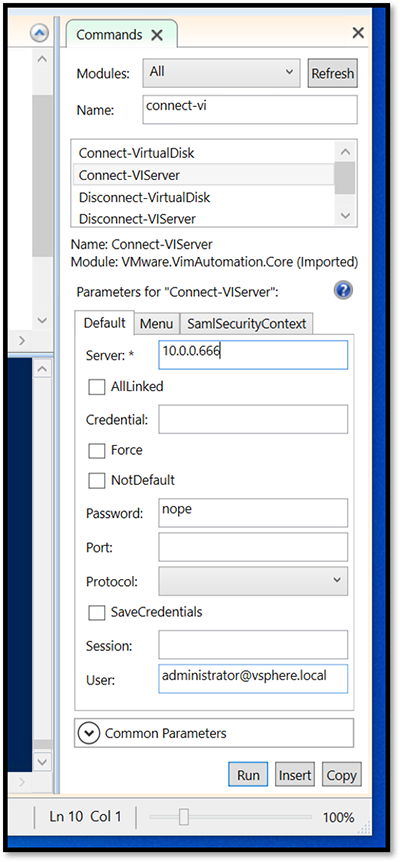 Powershell ISE context-sensitive pane