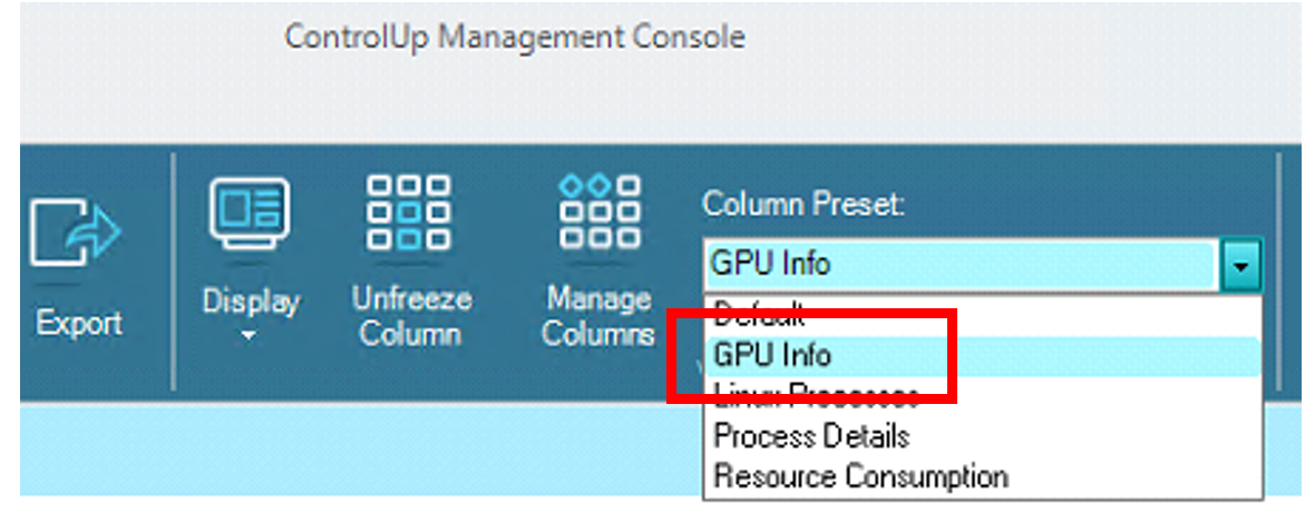 select GPU Info from Column Presets