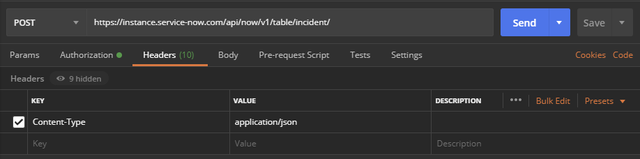 Figure 5 - Content-Type header information in Postman