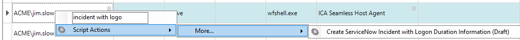 Run a manual Script Action in ControlUp