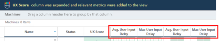 UX Score indicators rising above normal can also indicate a noisy neighbor.