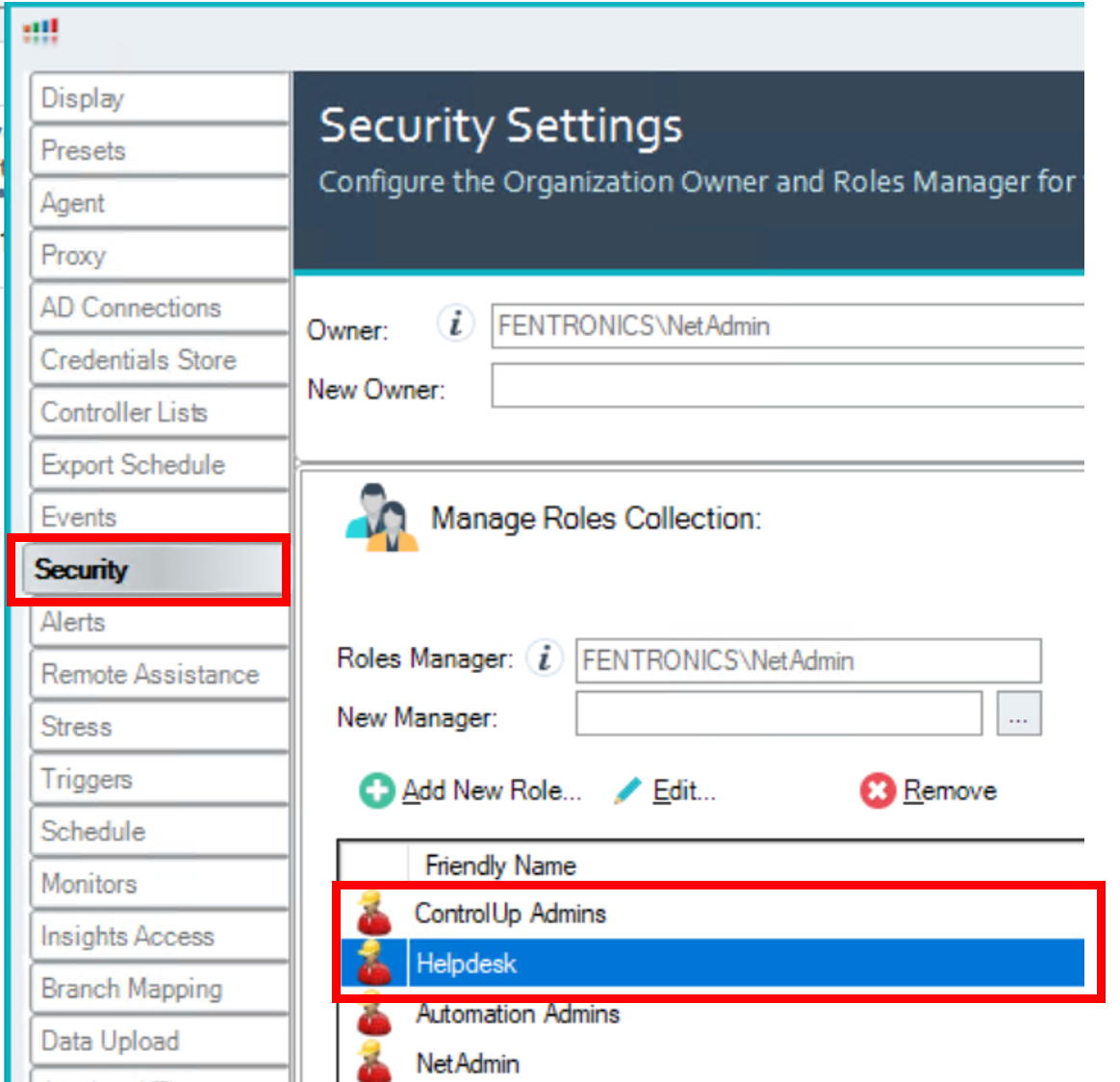 We enhanced our built-in role-based access control (RBAC) scheme with two more built-in, editable security roles Helpdesk, and ControlUp Admins