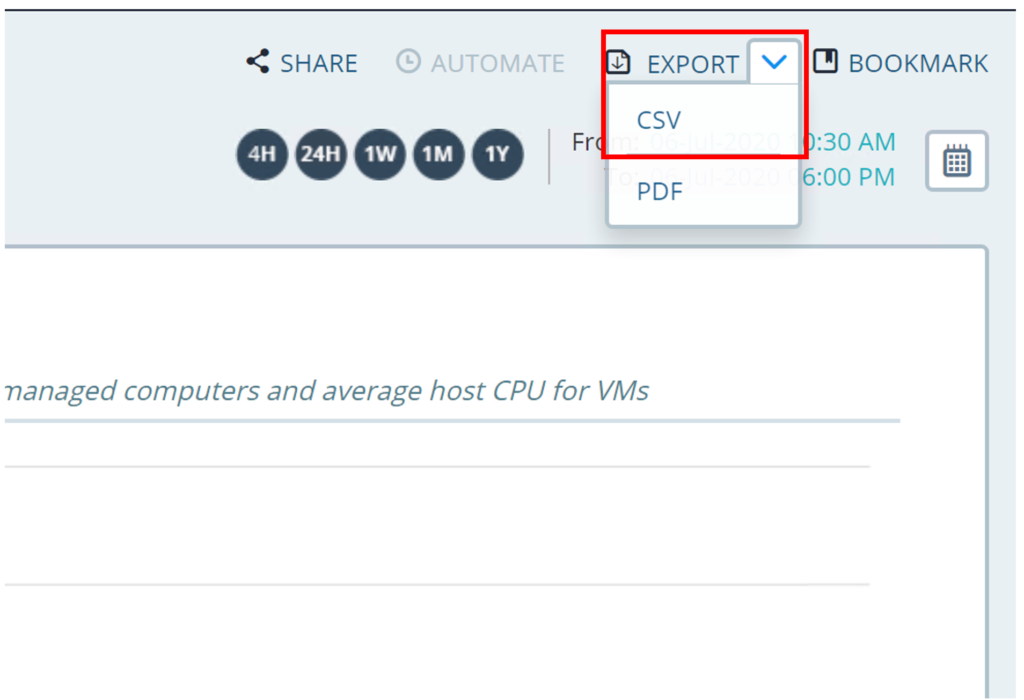 Export CSV from ControlUp Insights