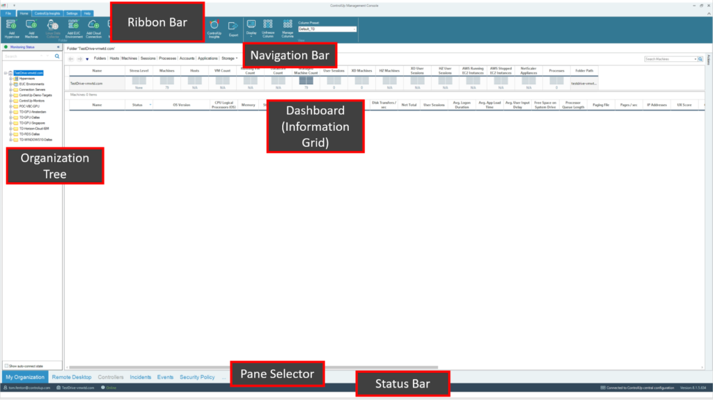 Experience the ControlUp Console through VMware TestDrive
