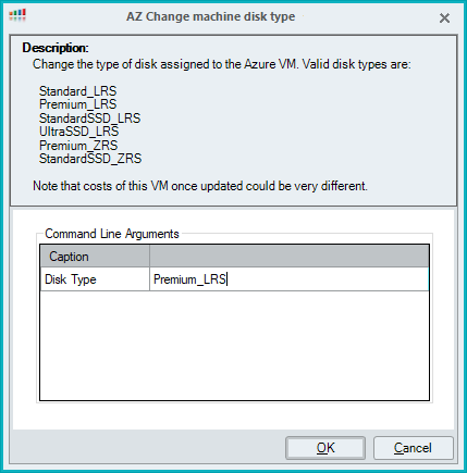 AZ Change Machine Disk Type