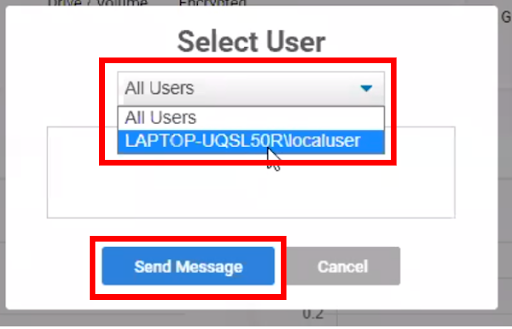 ControlUp for Desktops select user