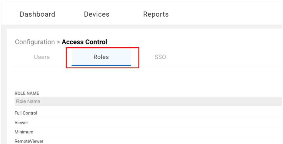 View built-in roles by selecting the Roles tab