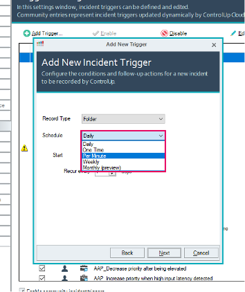 Real-Time DX Scheduled Triggers