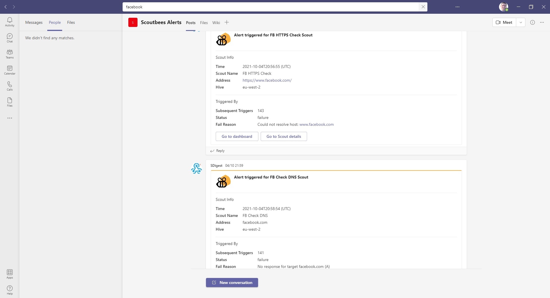 ControlUp Scoutbees Integration with Microsoft Teams
