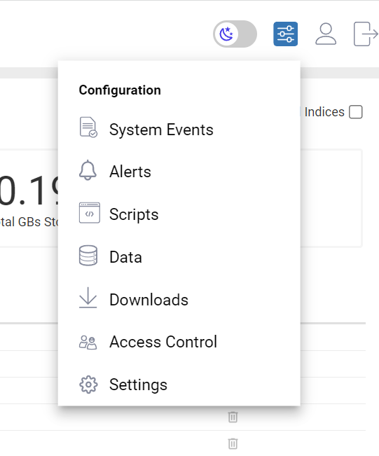 Edge DX can provide custom reports based on the Teams data that it stores by selecting Data from the Configuration drop-down menu. 