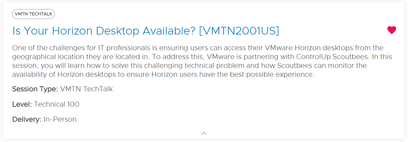 VMware Explore TechTalk: Is Your Horizon Desktop Available? [VMTN2001US]