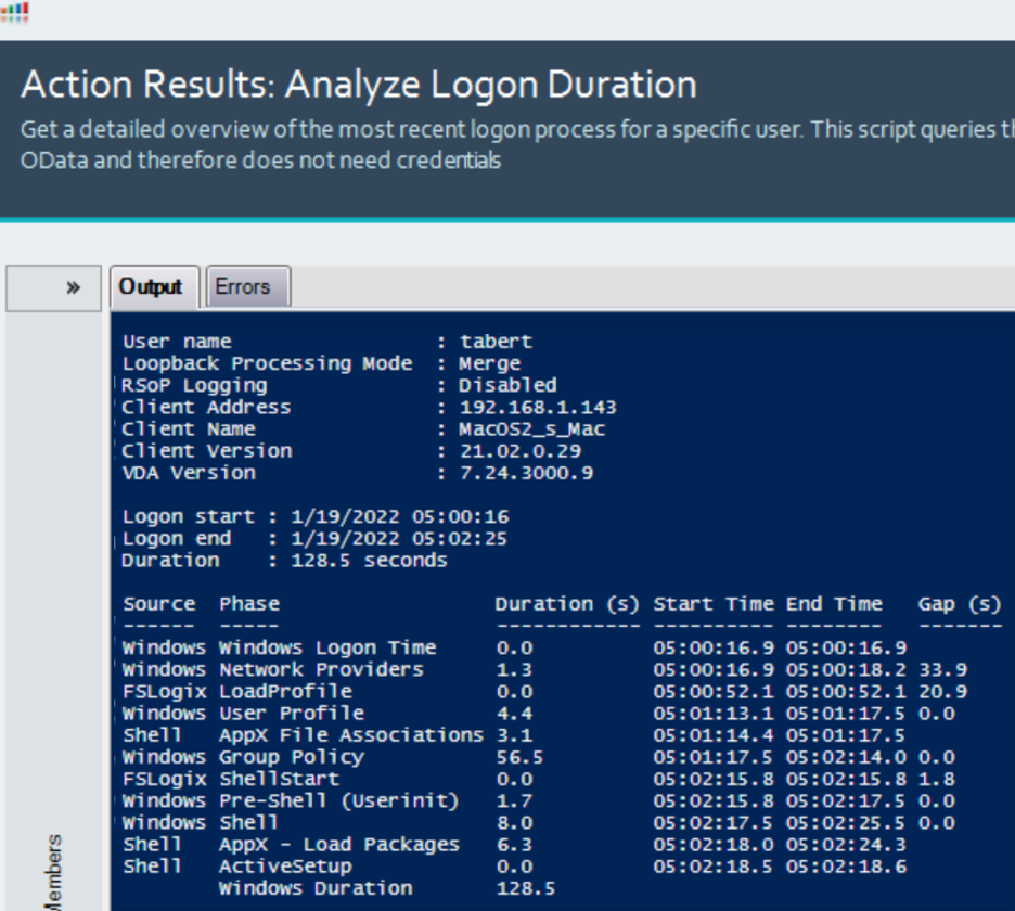 About ControlUp Analyze Logon Duration