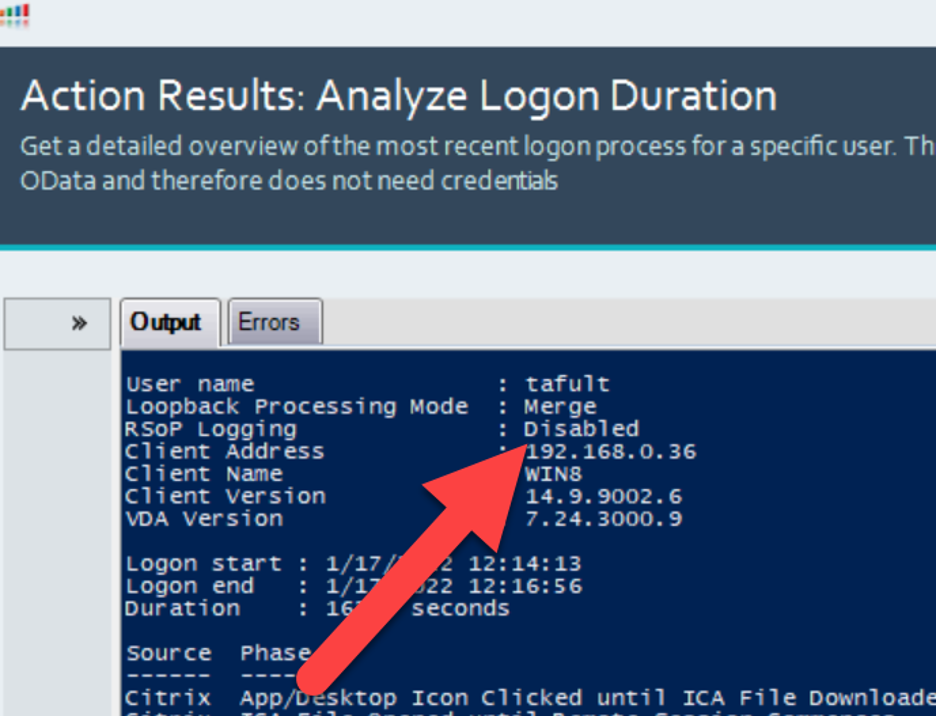 ControlUp Analyze Logon Duration