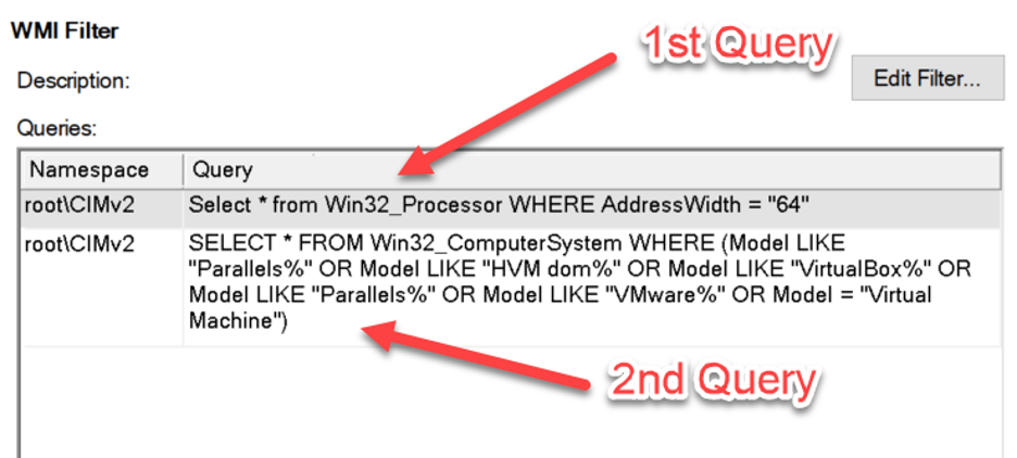 WMI filtering in GPO management