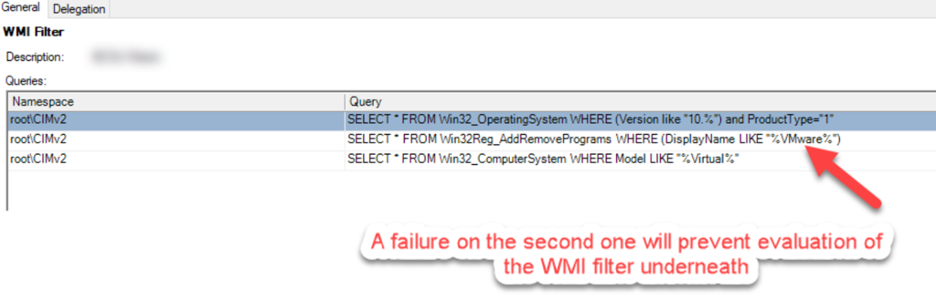 WMI query failure
