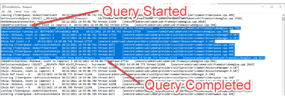 WMI queries with Analyze Logon Duration