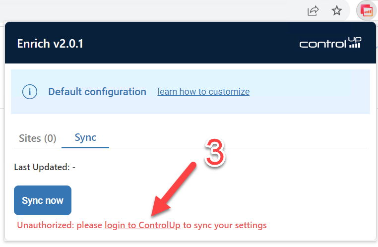 Figure 11: If you require authentication, Enrich will prompt you to login to ControlUp