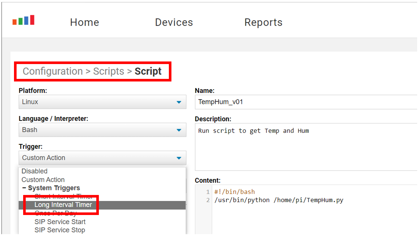 Config Script