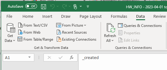 Get Data HW_INFO
