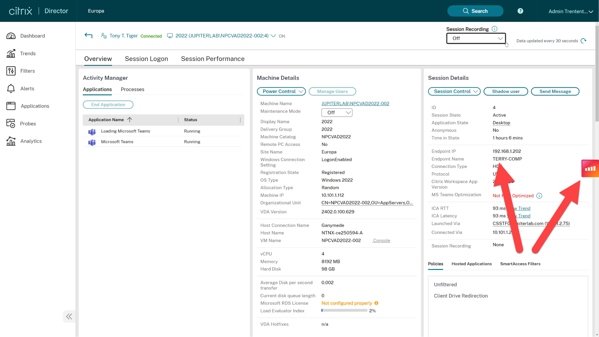 Figure 13: Enriching Citrix Director