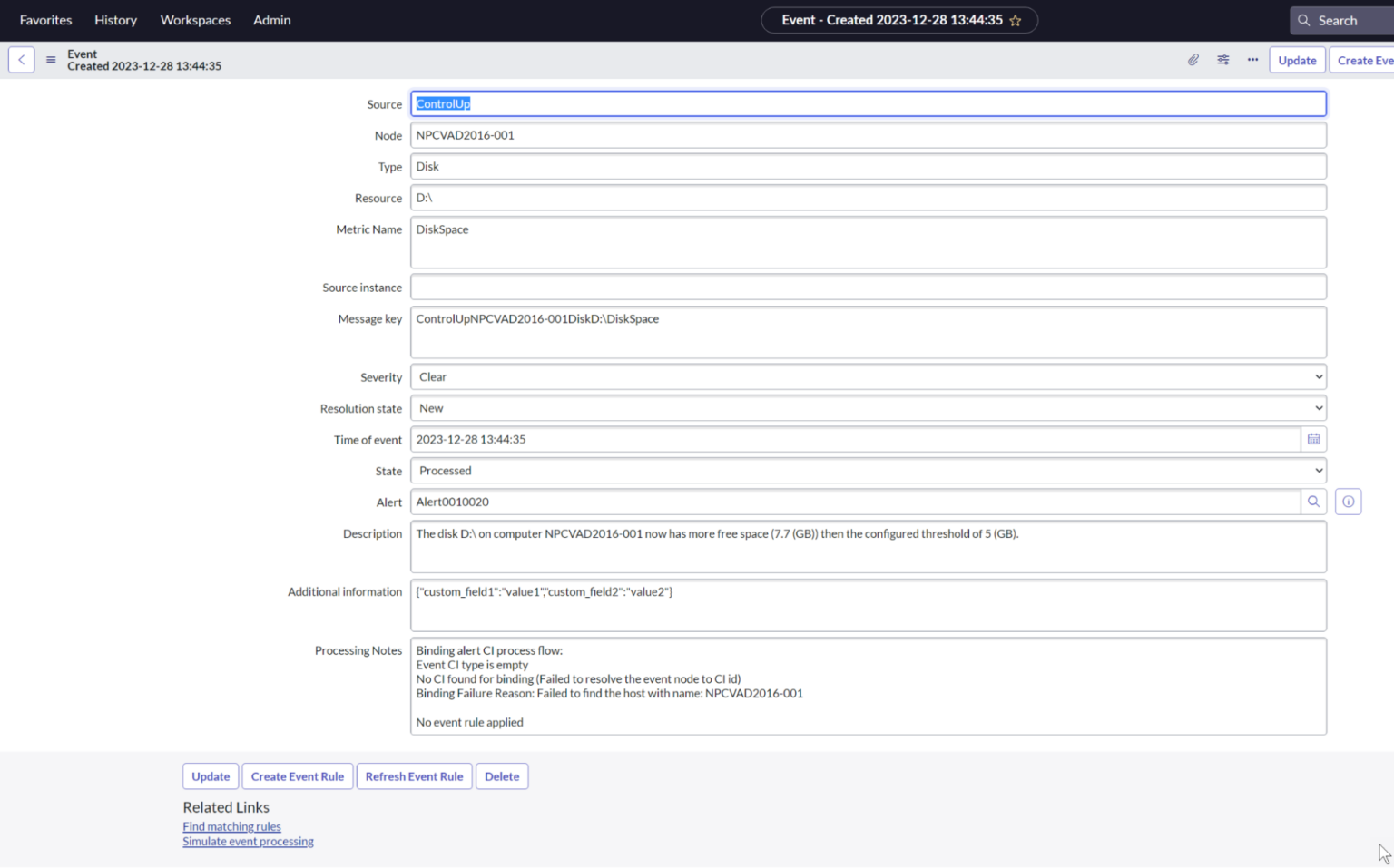 ControlUp for VDI - Deeper integration with ServiceNow Events ...